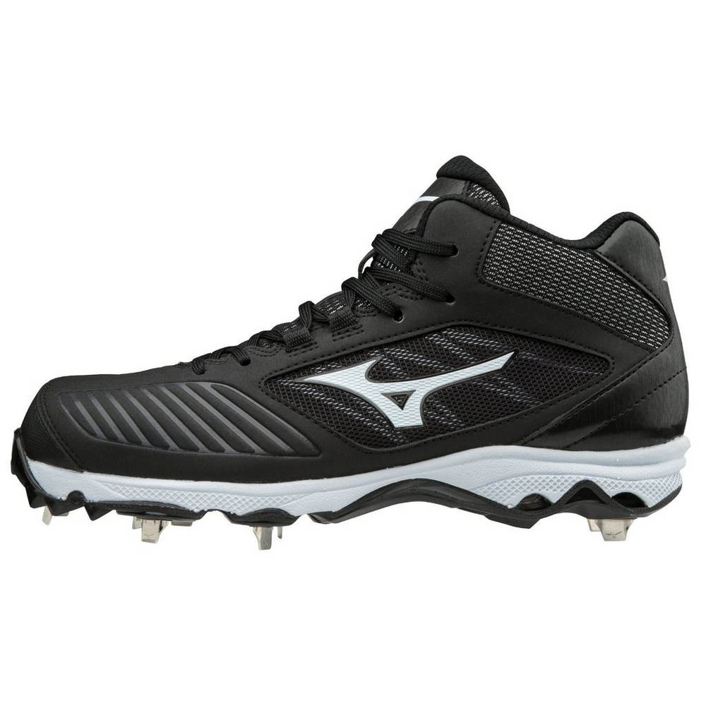 Tenis Para Softball Mizuno 9-Spike Advanced Sweep 4 Mid Metal Para Mujer Negros/Blancos 8190537-YF